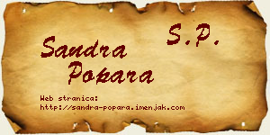 Sandra Popara vizit kartica